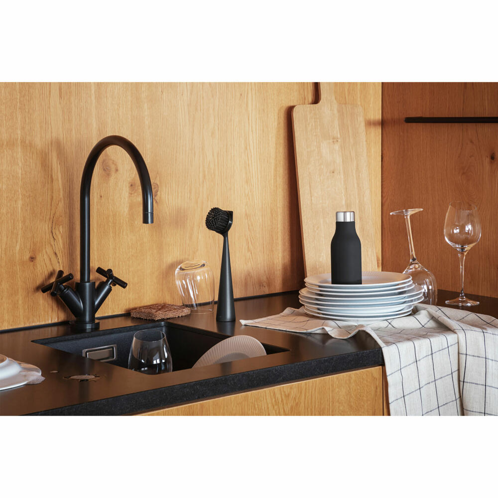 Eva Solo Dishwashing Brush Nylon Black, Cleaning Brush, Dish Brush, Plastic / Nylon / Steel, Black, 530683