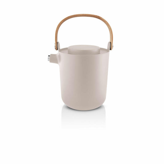 Eva Solo Tee-Thermokanne Nordic Kitchen, Isolierkanne, Edelstahl, Kunststoff, Sand, 1 L, 520440