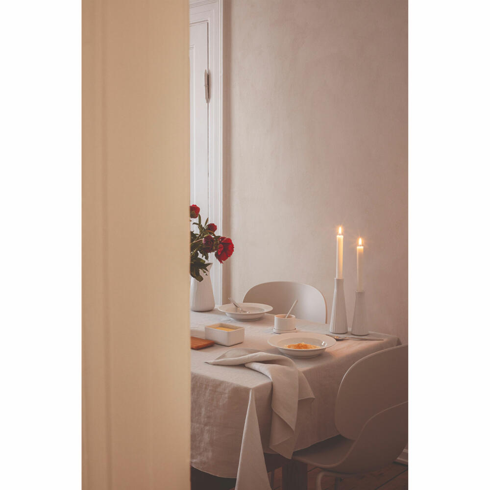 Eva Solo Butterdose Nova mit Deckel, Butterschale, Aufbewahrungsdose, Porzellan, Eichenholz, Weiß, 12 x 10 cm, 887236