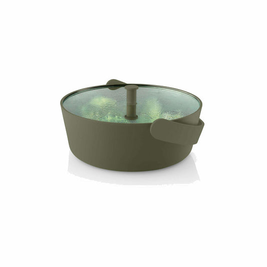 Eva Solo Mikrowellendämpfer Green Tool, Dampfgarer, Dämpfer für Mikrowelle, Glas, Kunststoff, Dunkelgrün, 2 L, 531413