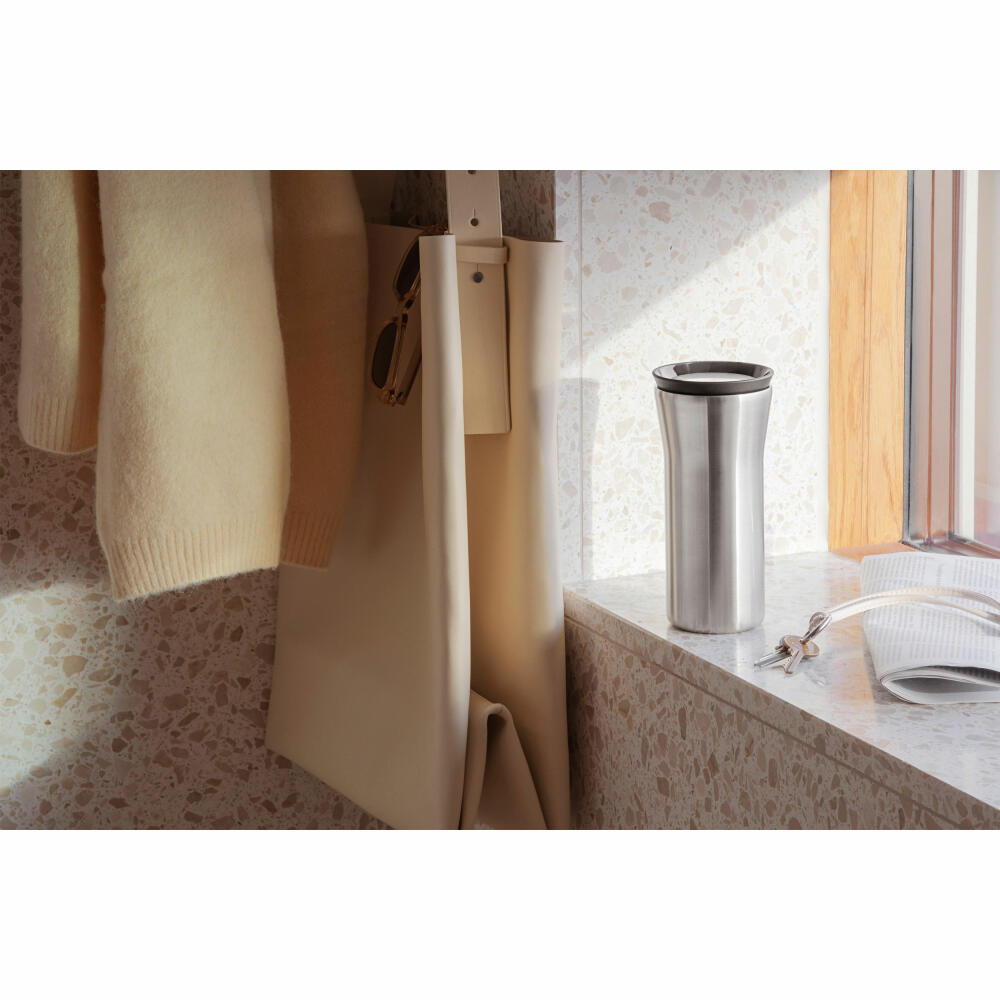 Eva Solo City To Go Cup Steel Black, thermal mug, insulated mug, thermal mug, stainless steel / plastic, 350 ml, 567041