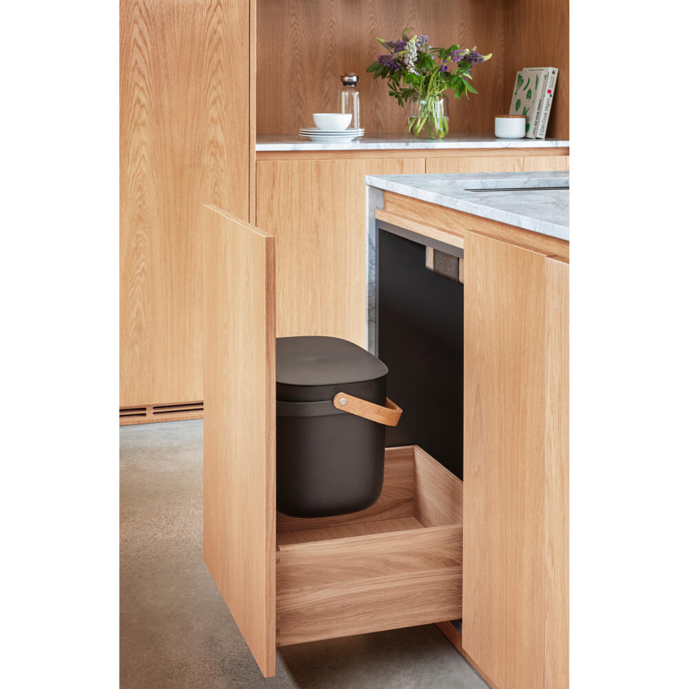 Eva Solo Wall Bracket Reflect for Waste Sorting Bins, Bracket, Holder for Trash can, Steel, Black, 24 cm, 537782