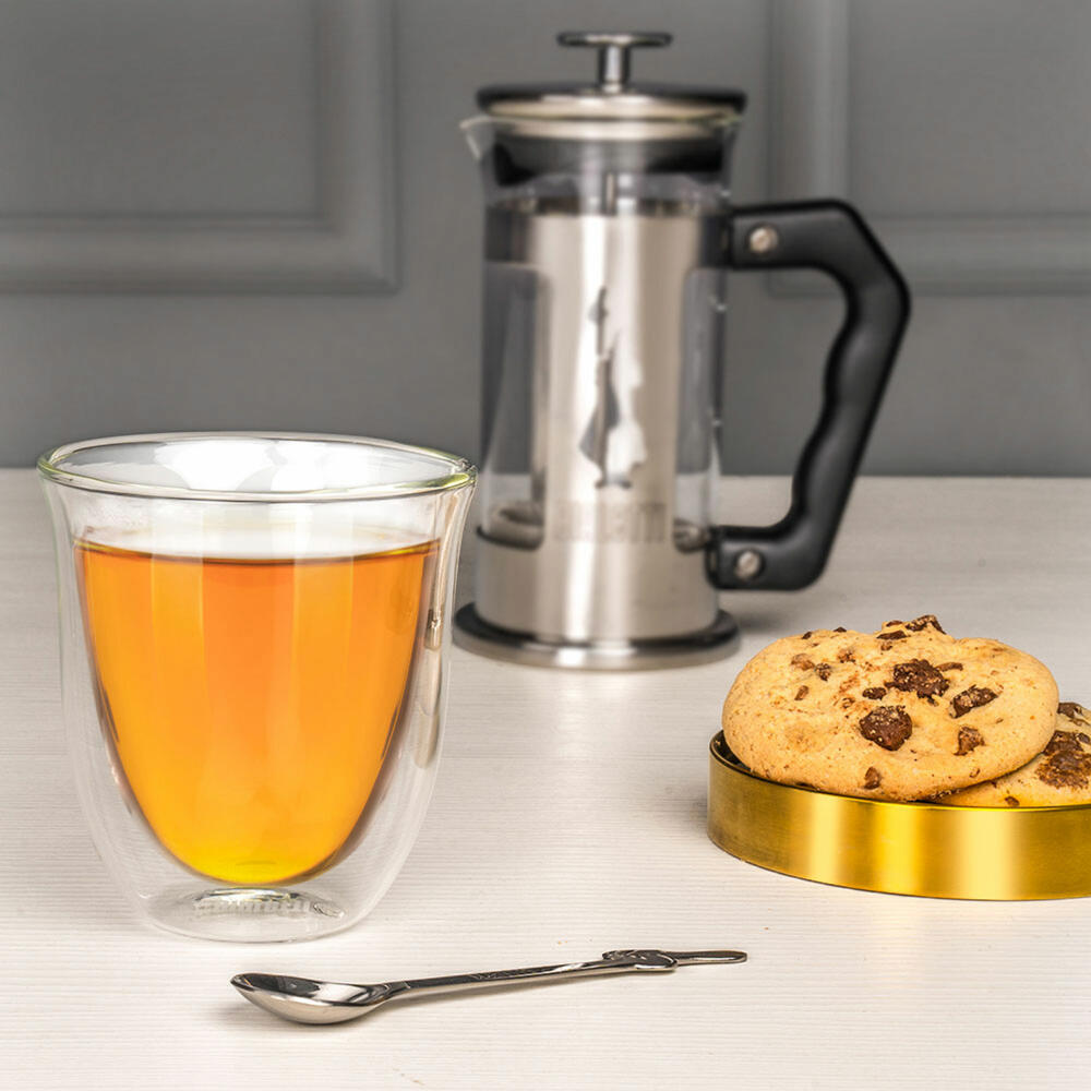 Bialetti Glasbecherset Firenze, 2er Set, Doppelwandig, Kaffeetasse, Becher, Tasse, 200 ml, DBW012