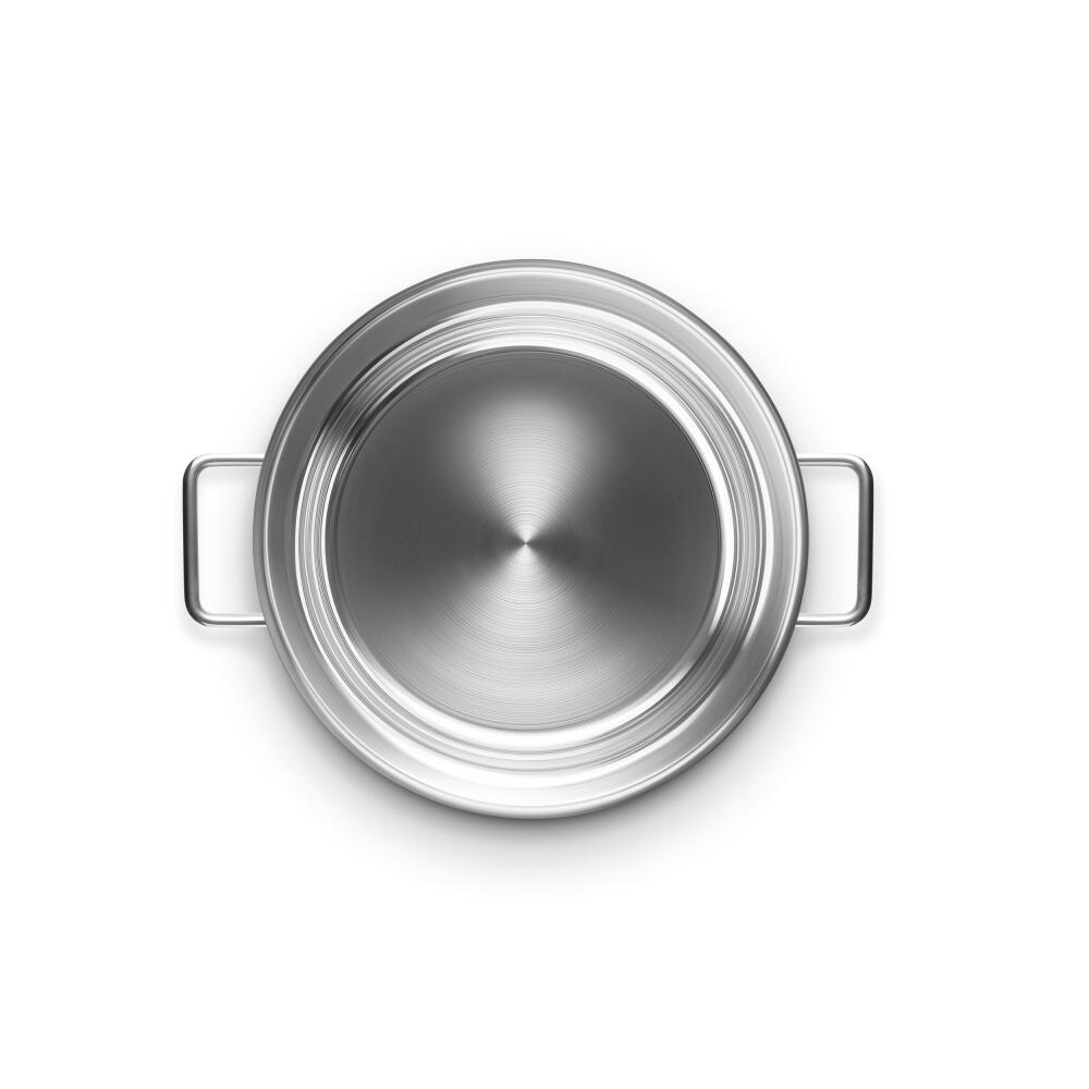 Eva Trio Stainless Steel Sauteuse, Kochtopf, Induktionsgeeignet, Aluminium, Edelstahl, Polished Steel, 28 cm, 302429