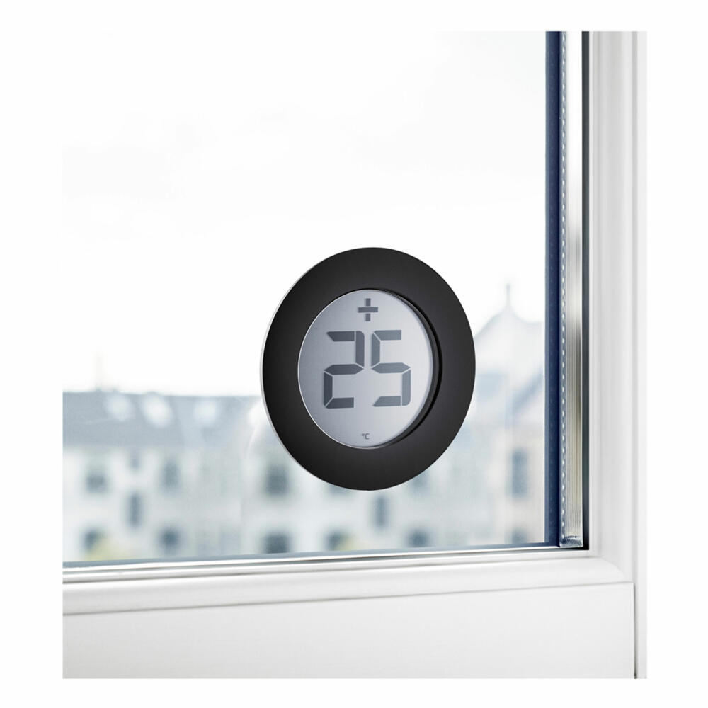 Eva Solo Digitales Außenthermometer, Thermometer, Temperatur-Anzeige, Kunststoff/ Edelstahl, Ø 8.5cm, 567768