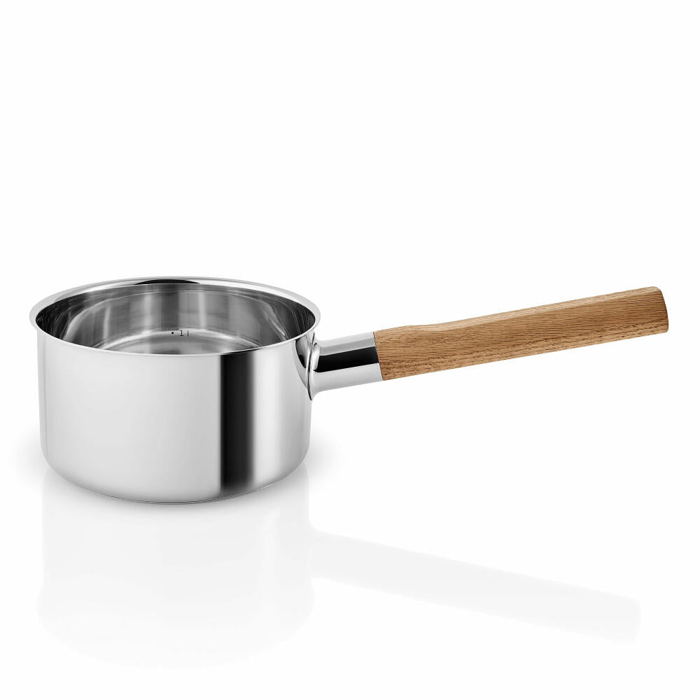 Eva Solo Nordic kitchen Kasserolle, Stielkasserolle, Stieltopf, Saucentopf, Kochtopf, Kochgeschirr, Edelstahl, Eiche, 1.5 L, 281216