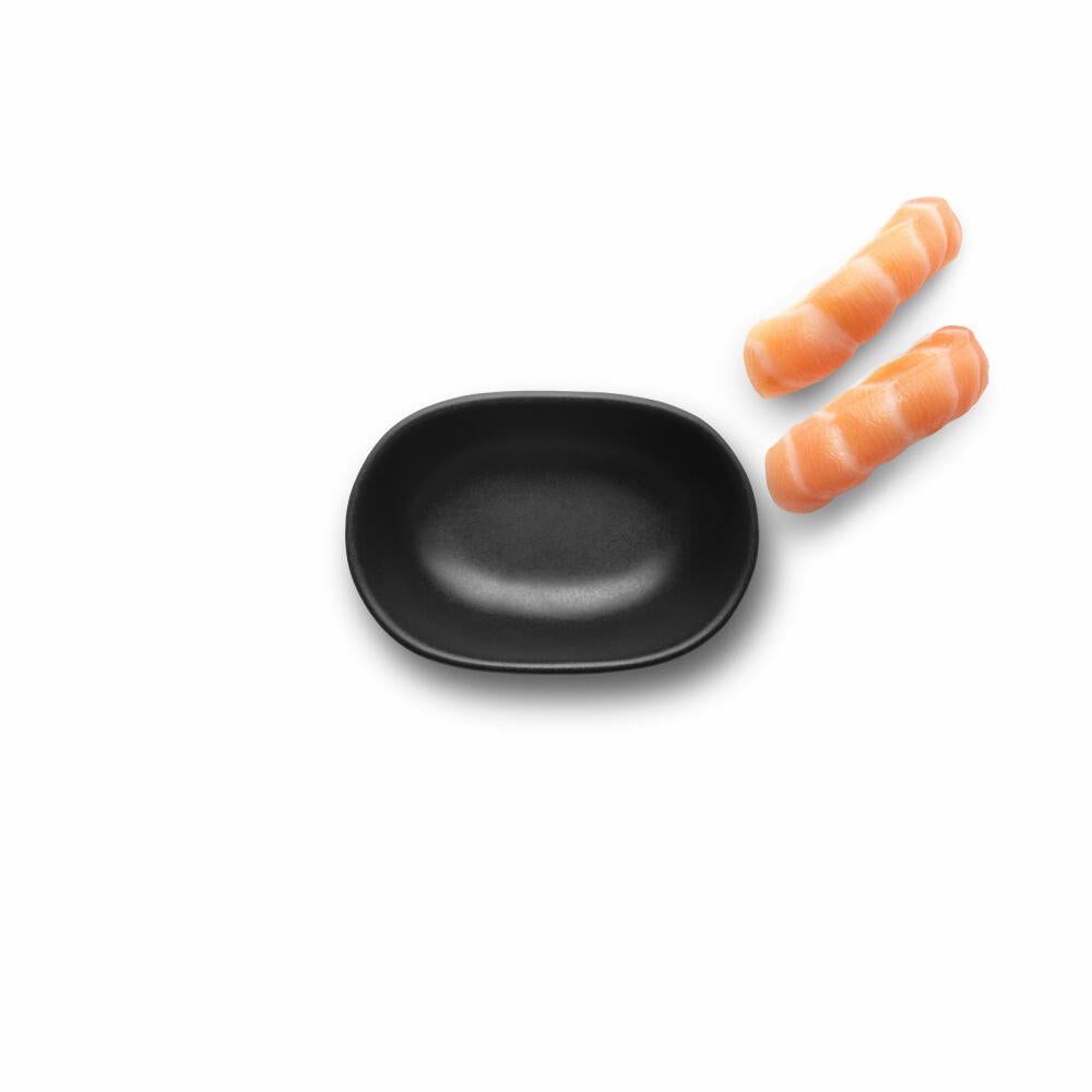 Eva Solo Nordic kitchen Sojaschüssel, Kleine Schüssel, Schale, Dipschale, Snackschale, Steinzeug, Black / Schwarz, 100 ml, 512703