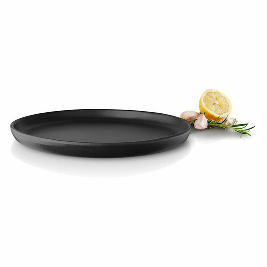 Eva Solo Nordic kitchen Teller, Speiseteller, Servieren, Genießen, Feinsteinzeug, Schwarz, Ø 25 cm, 502794