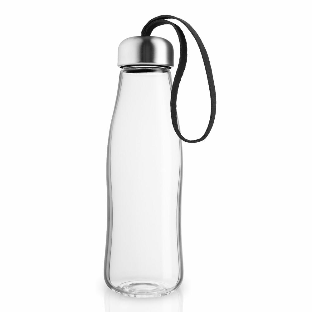 Eva Solo Glass Drinking Bottle Black, Bottle, Stainless Steel, Plastic, Nylon, Black, 500 ml, 575040
