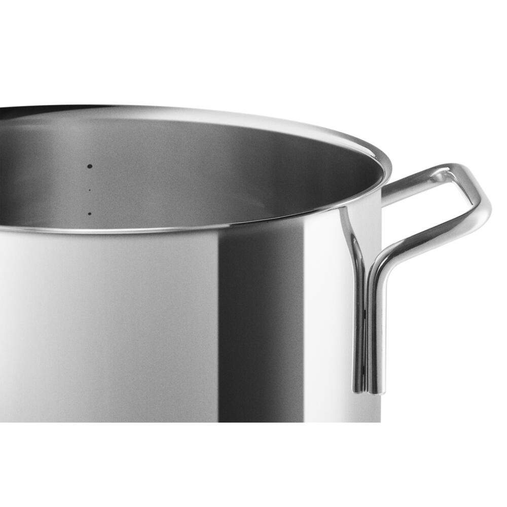 Eva Trio Stainless Steel Topf, Kochtopf, Induktionsgeeignet, Aluminium, Edelstahl, Polished Steel, 6.5 L, 302465