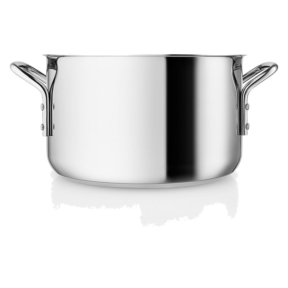 Eva Trio Stainless Steel Topf, Kochtopf, Induktionsgeeignet, Aluminium, Edelstahl, Keramik Beschichtung, Polished Steel, 3.6 L, 312436