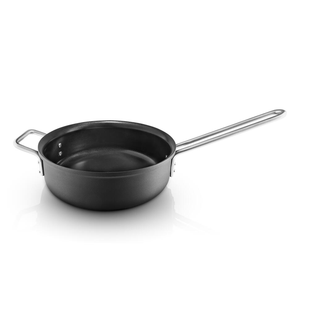 Eva Trio Professional Sauteuse, Kochtopf, Aluminium, Edelstahl, Keramik Beschichtung, Black, 24 cm, 204825