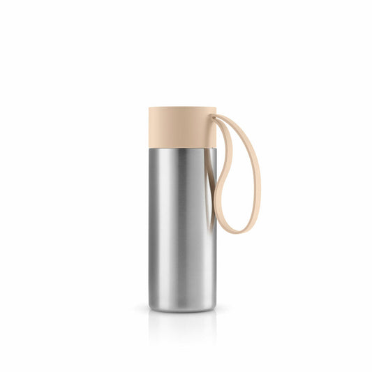 Eva Solo To Go Cup Soft Beige, Kaffeebecher, Thermobecher, Isobecher, Edelstahl / Kunststoff, 350 ml, 567046