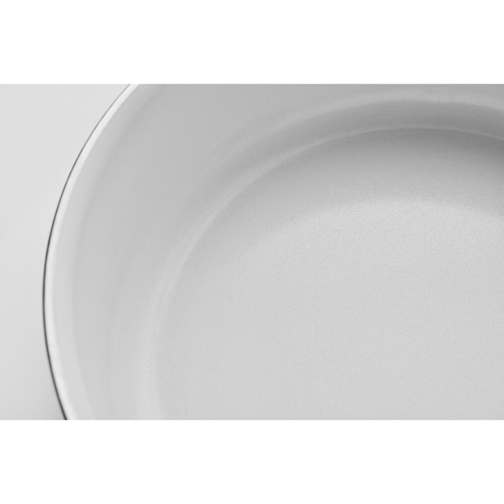 Eva Trio White Line Sauteuse, Kochtopf, Induktionsgeeignet, Aluminium, Edelstahl, Keramik Beschichtung, White, 24 cm, 266524