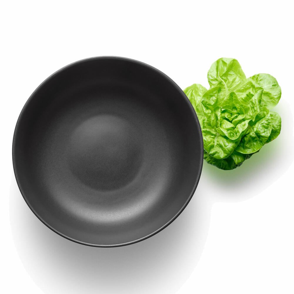 Eva Solo Nordic kitchen Schale, Schüssel, Salatschale, Feinsteinzeug, Schwarz, Ø 28 cm, 3.2 L, 502785