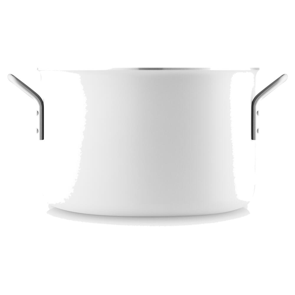 Eva Trio White Line Topf, Kochtopf, Induktionsgeeignet, Aluminium, Edelstahl, Keramik Beschichtung, White, 7 L, 266670