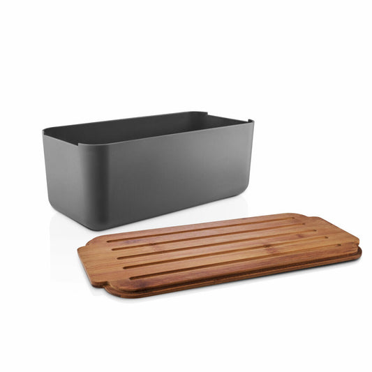 Eva Solo bread box, bread basket, bamboo, plastic, Elephant Grey, 42 x 19 x 15.5 cm, 520453