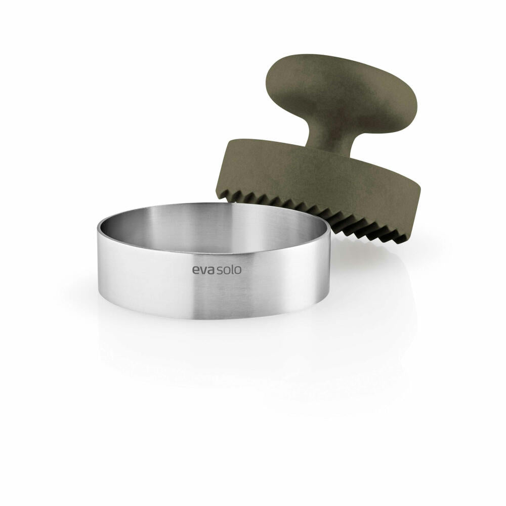 Eva Solo Patty-Presse Green Tool, Burgerpresse, Hamburger Presse, Edelstahl, Kunststoff, Grün, D 9.1 cm, 531501