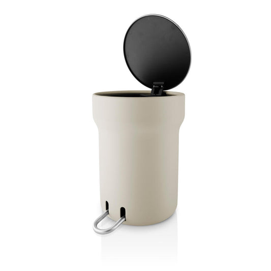Eva Solo Citadel pedal bin, trash can, bathroom bin, stainless steel, plastic, sand, 5 L, 537781