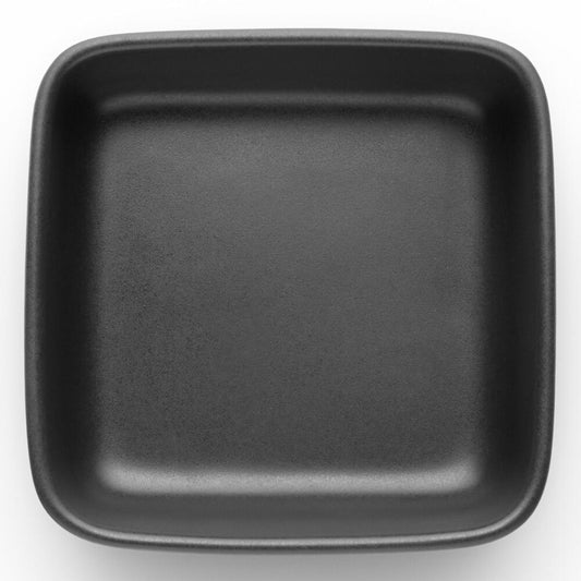 Eva Solo Quadratische Schale Nordic Kitchen, Servierschale, Geschirr, Platte, Steinzeug, Schwarz, 11 x 11 cm, 502783