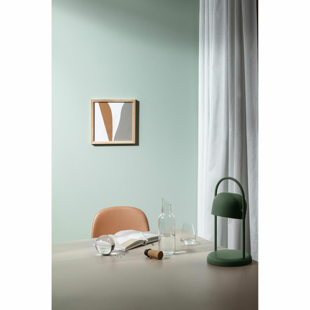 Eva Solo glass carafe with wooden stopper, carafe, water container, glass, oak wood, silicone, transparent, 1 L, 557474