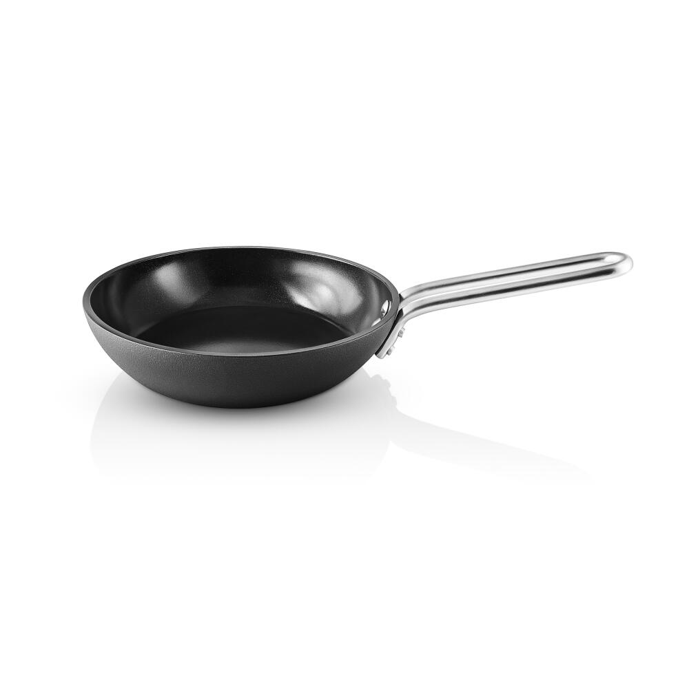 Eva Trio Professional Bratpfanne, Pfanne, Induktionsgeeignet, Aluminium, Edelstahl, Keramik Beschichtung, Black, 20 cm, 204820