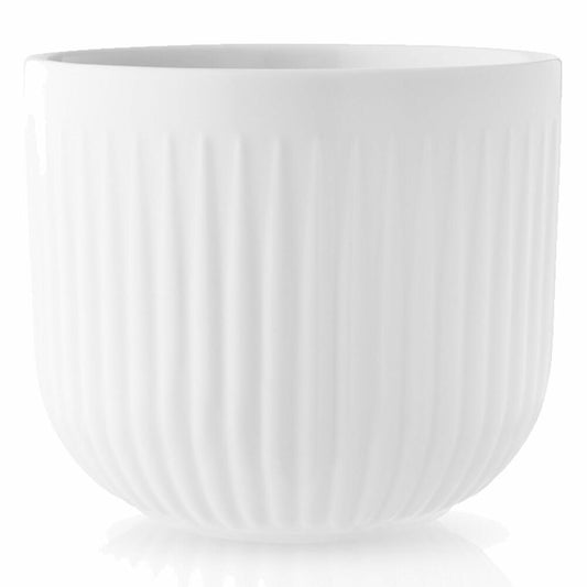 Eva Solo Legio Nova Übertopf Groß, Blumentopf, Pflanzentopf, Porzellan, Weiß, H 13 cm, 887298