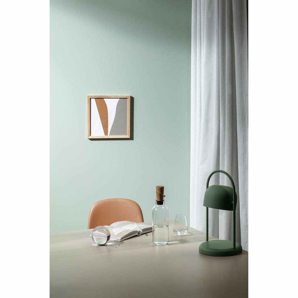 Eva Solo glass carafe with wooden stopper, carafe, water container, glass, oak wood, silicone, transparent, 1 L, 557474