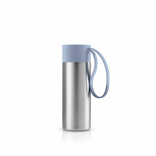 Eva Solo To Go Cup Blue Sky, Thermobecher, Isolierbecher, Thermo Becher, Edelstahl / Kunststoff / Silikon, 350 ml, 567040