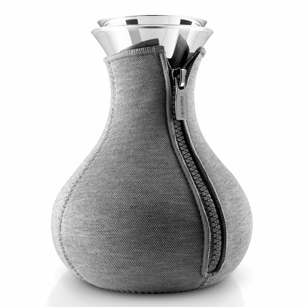 Eva Solo Teezubereiter, Teekanne, Tee, Zubereitung, Teepot, Genießen, Glas/ Silikon/ Edelstahl/ Neopren, Dunkelgrau, 1 L, 567487