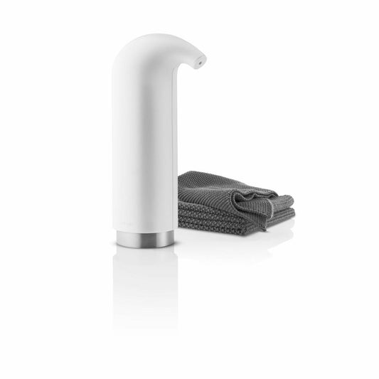 Eva Solo Seifenspender Matt White, Seifen Spender, Flüssigseife, Badezimmer, Edelstahl / Gummi / Kunststoff, Weiß, 180 ml, 530669