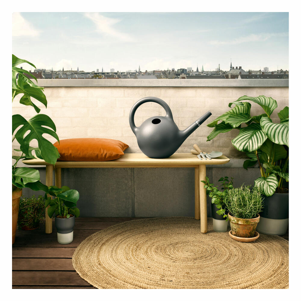 Eva Solo Globe watering can, flower watering can, house watering can, irrigation, plastic/stainless steel, dark grey, 9 L, 568308