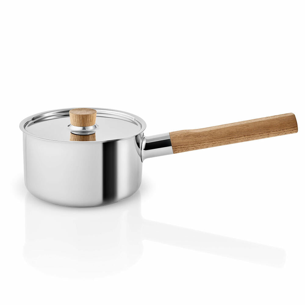 Eva Solo Nordic kitchen Kasserolle, Stielkasserolle, Stieltopf, Saucentopf, Kochtopf, Kochgeschirr, Edelstahl, Eiche, 1.5 L, 281216