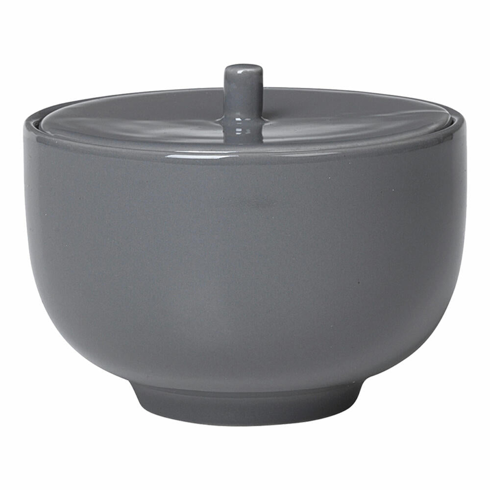 Blomus RO sugar bowl, sugar bowl, tin, sugar container, porcelain, sharkskin, 64011