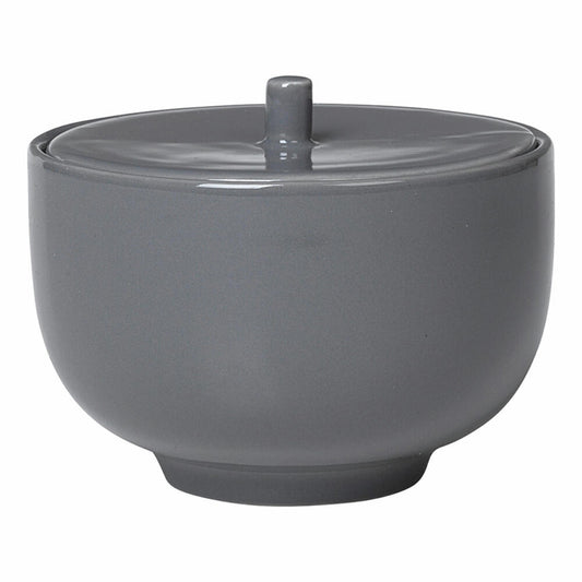 Blomus RO Zuckerdose, Zuckerdöschen, Dose, Zuckerbehälter, Porzellan, Sharkskin, 64011