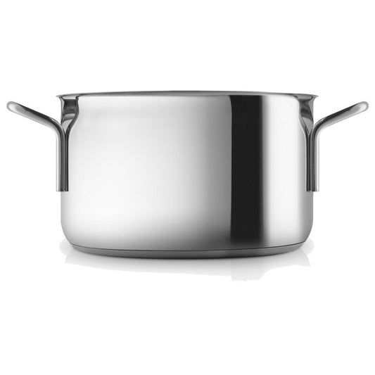 Eva Trio Stainless Steel Topf, Kochtopf, Induktionsgeeignet, Aluminium, Edelstahl, Polished Steel, 3.6 L, 302436