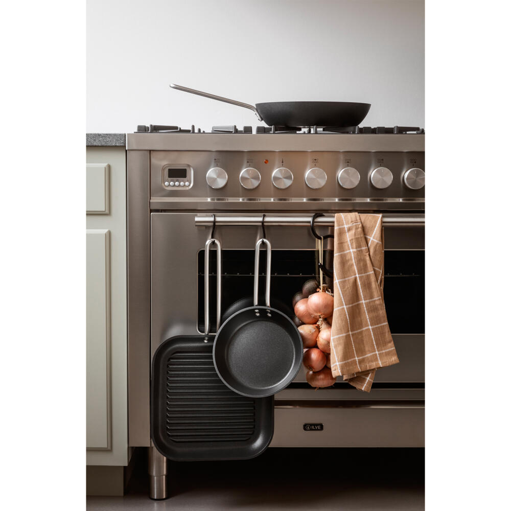 Eva Trio Professional Bratpfanne, Pfanne, Induktionsgeeignet, Aluminium, Edelstahl, Keramik Beschichtung, Black, 30 cm, 204830