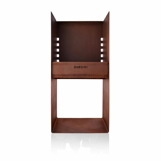 Eva Solo FireSpot Grill, Feuerschale, Holzkohlegrill, Holzkohle, Gartengrill, Feuerstelle, Cortenstahl / Edelstahl, 38 x 43 x 90 cm, 571145