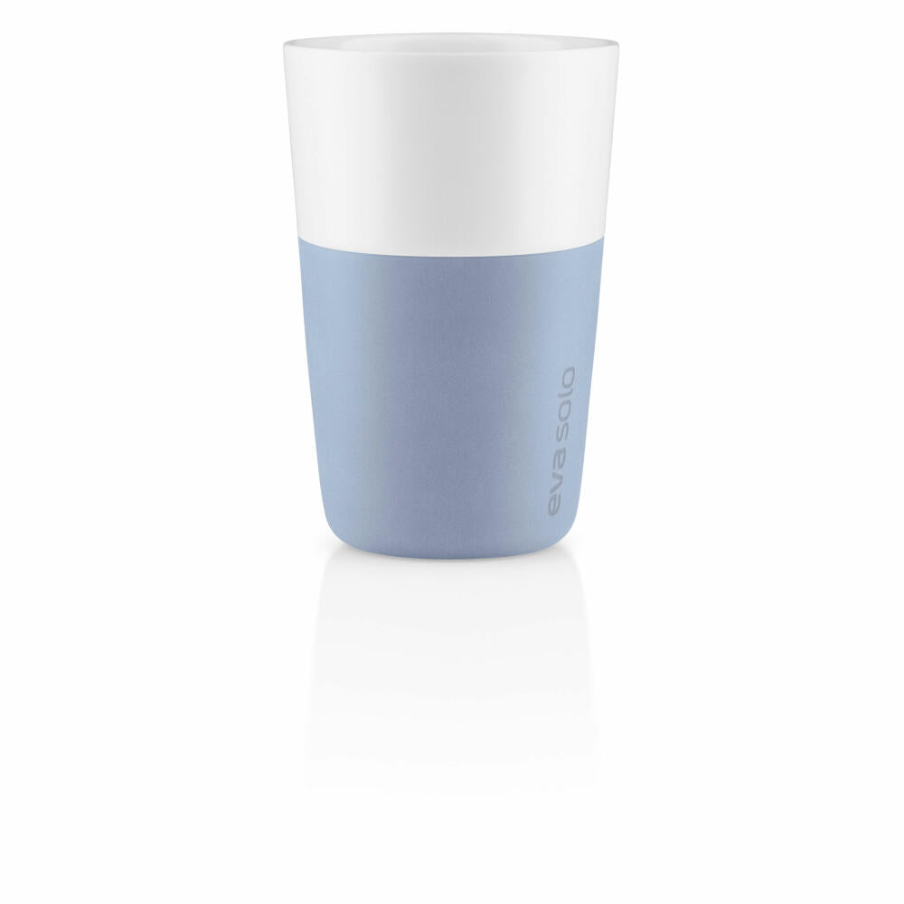 Eva Solo Cafe Latte-Becher Blue Sky, 2er Set, Kaffeebecher, Tasse, Porzellan / Silikon, 360 ml, 501128