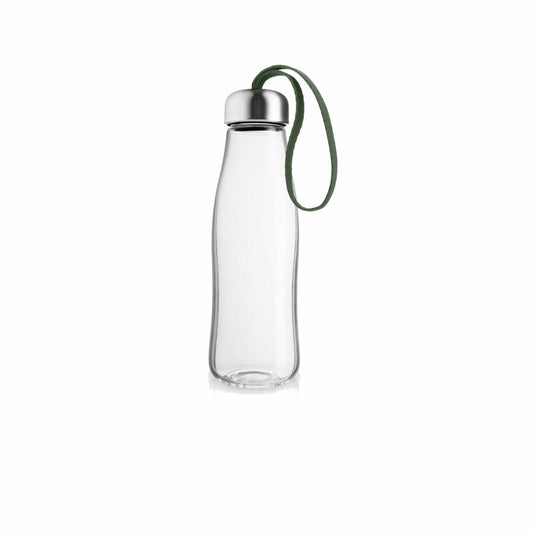 Eva Solo Glastrinkflasche Cactus Green, Trinkflasche, Wasserflasche, Edelstahl, Kunststoff, Nylon, Grün, 500 ml, 575045