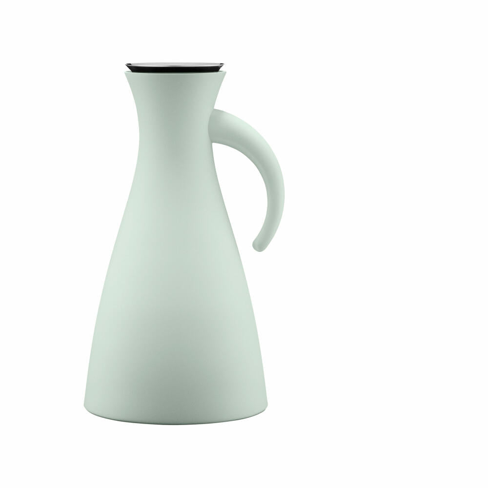 Eva Solo insulated jug, thermo jug, stainless steel, glass, plastic, sage, 1 L, 502846