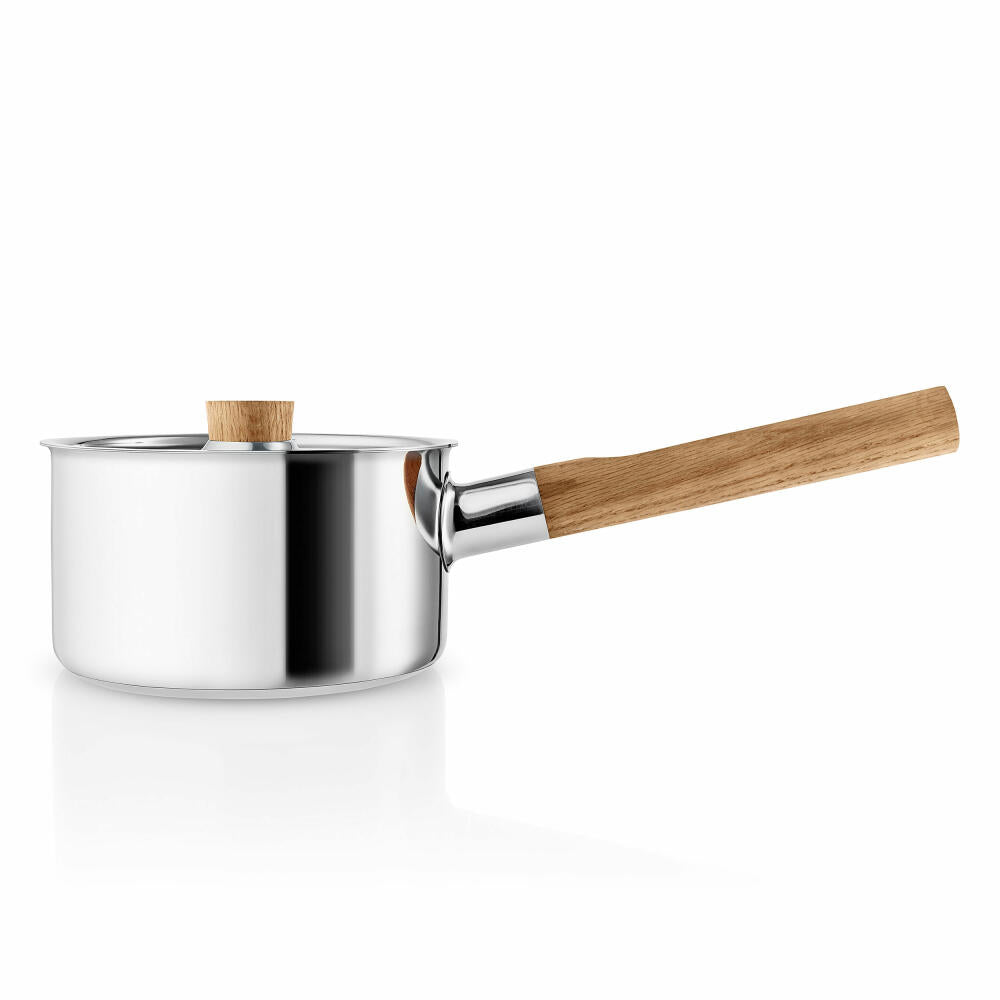 Eva Solo Nordic kitchen Kasserolle, Stielkasserolle, Stieltopf, Saucentopf, Kochtopf, Kochgeschirr, Edelstahl, Eiche, 1.5 L, 281216