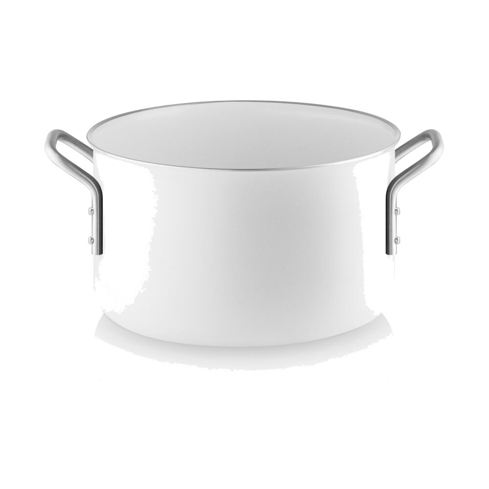 Eva Trio White Line Topf, Kochtopf, Aluminium, Edelstahl, Keramik Beschichtung, White, 3.8 L, 266638