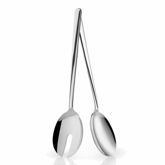 Eva Solo Legio Nova Salatbesteck 2-tlg., Salatlöffel, Salatheber, Hochglanzpolierter Edelstahl, Silberfarben, 551791