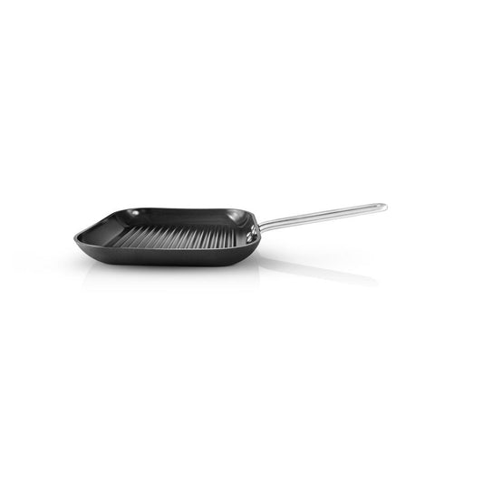 Eva Trio Professional Grillpfanne, Pfanne, Induktionsgeeignet, Aluminium, Edelstahl, Keramik Beschichtung, Black, 28 cm, 204836