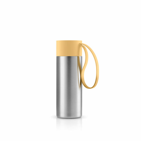 Eva Solo To Go Cup Golden Sand, Thermobecher, Isolierbecher, Thermo Becher, Edelstahl / Kunststoff / Silikon, 350 ml, 567039