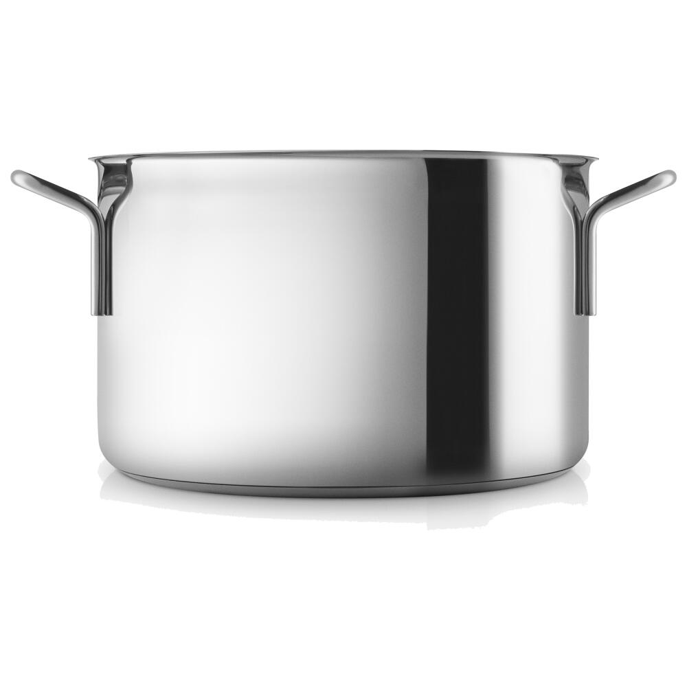 Eva Trio Stainless Steel Topf, Kochtopf, Induktionsgeeignet, Aluminium, Edelstahl, Polished Steel, 6.5 L, 302465