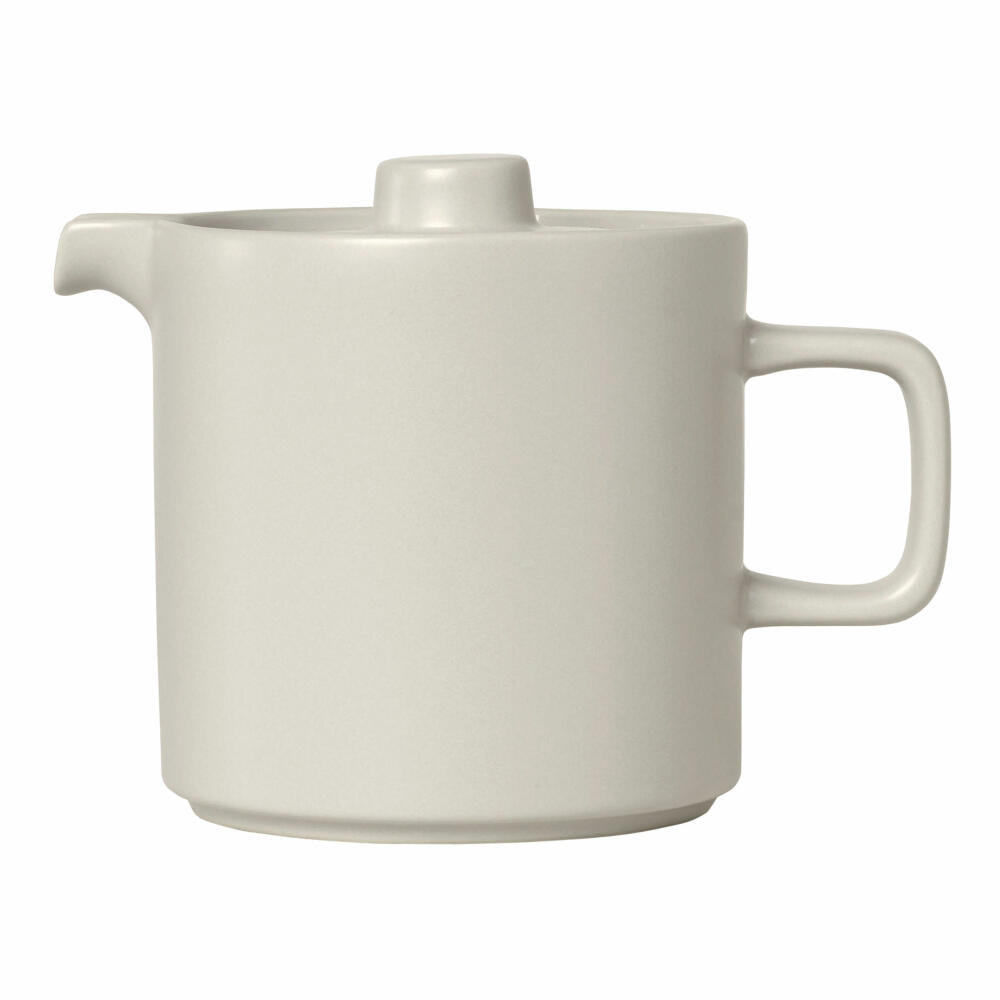 Blomus teapot Pilar, pot, tea container, handle pot, ceramic, Moonbeam, 1 L, 63996