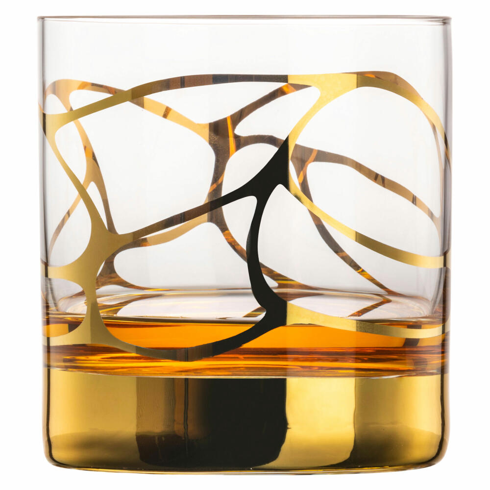 Eisch whiskey glass set of 2 Stargate Gold, whiskey tumblers, crystal glass, gold, 400 ml, 49950015
