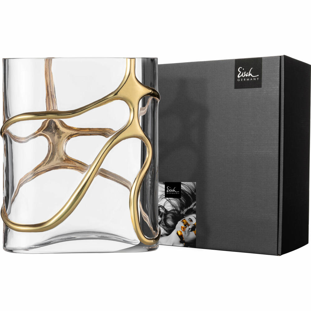 Eisch Vase Stargate, flower vase, table vase, decorative vase, crystal glass, gold, H 29.7 cm, 49943912